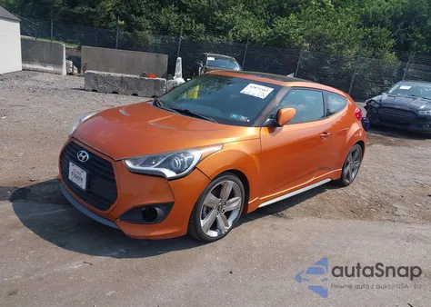 2014 Hyundai Veloster Turbo W/Black from USA, damaged, VIN KMHTC6AE7EU191851